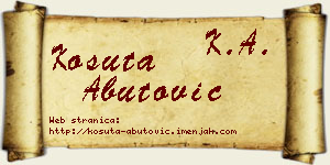 Košuta Abutović vizit kartica